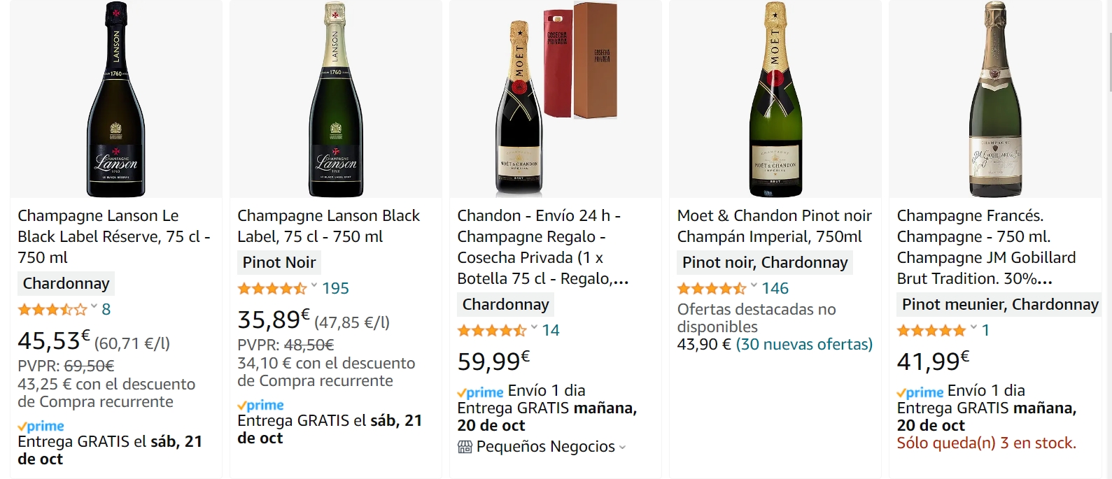 Mejor champagne calidad precio