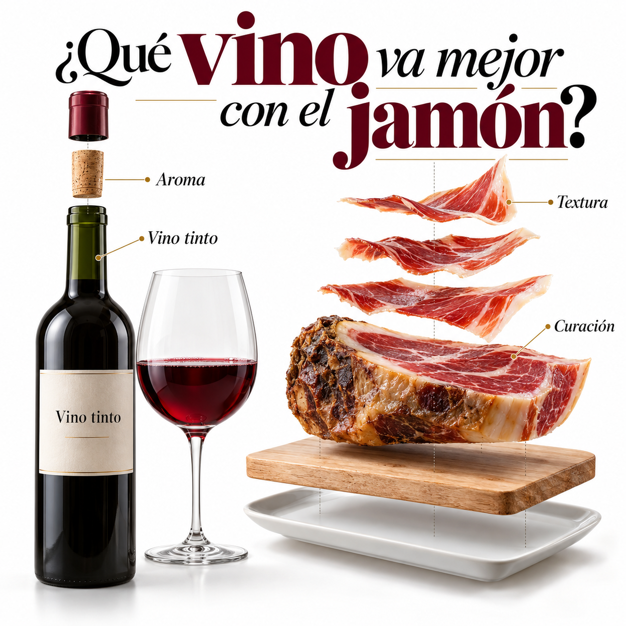 ¿Qué vino va mejor con el jamón? ¿Qué vino va mejor con el jamón?